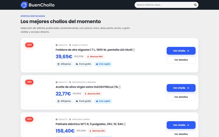 Screenshot of buenchollo.com