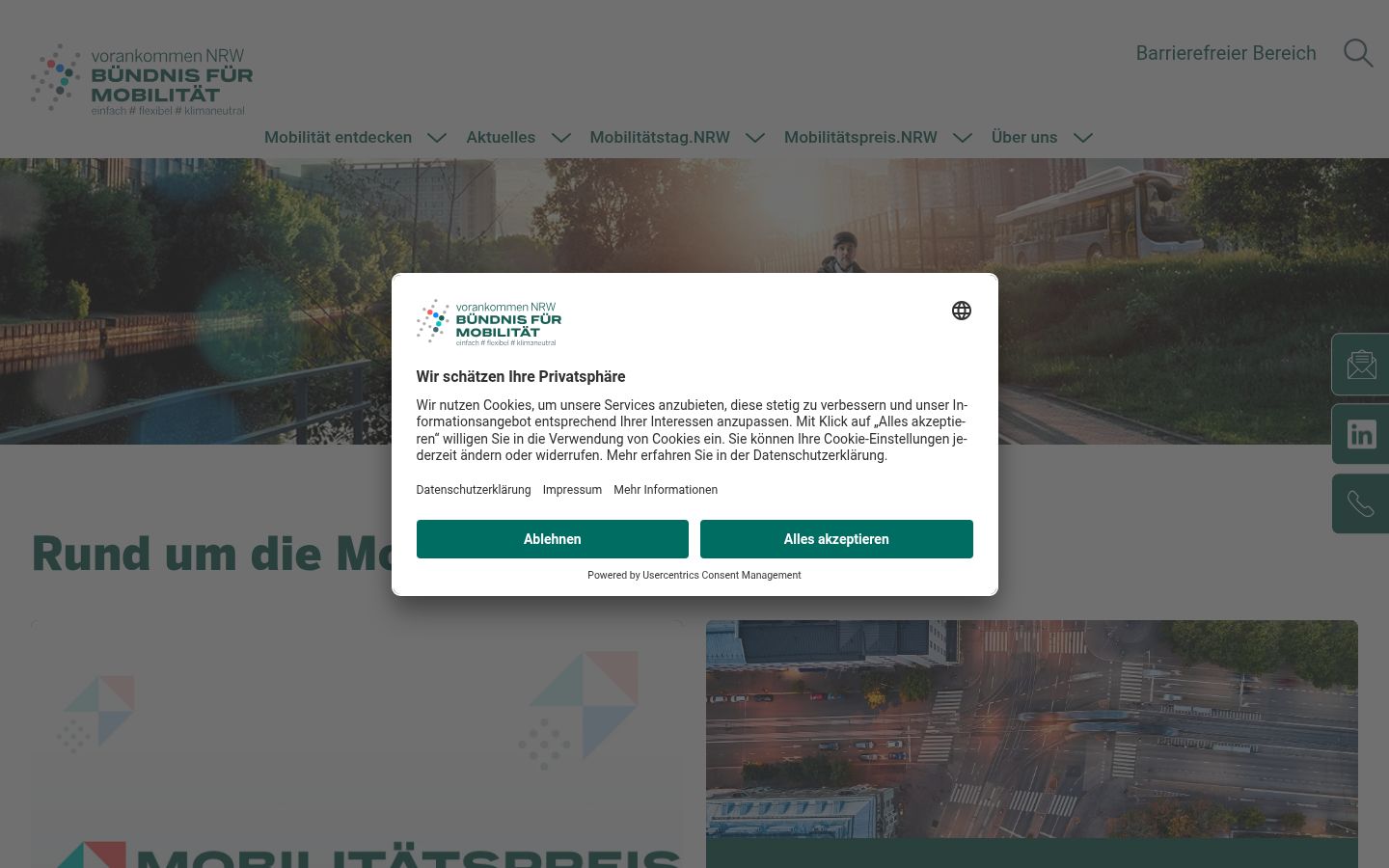 Screenshot tal-banner tal-kunsens muri qabel kwalunkwe interazzjoni