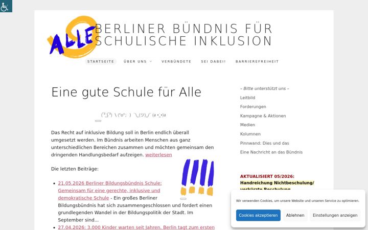 Screenshot of buendnis-inklusion.berlin