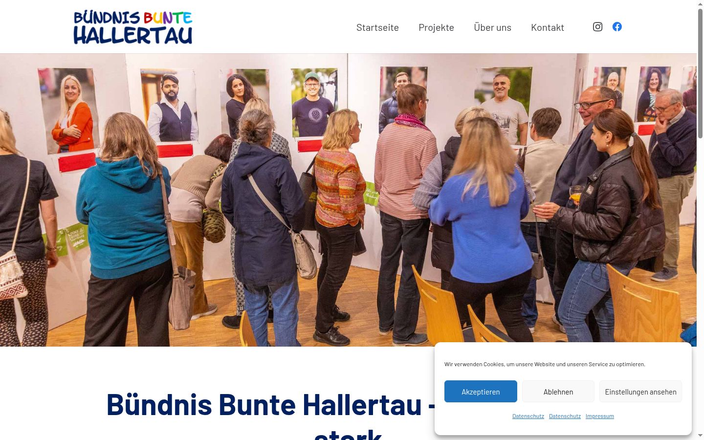 Capture d'écran de la bannière de consentement affichée avant toute interaction