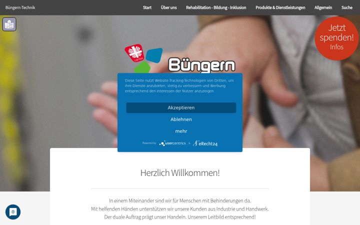 Screenshot of buengern-technik.de