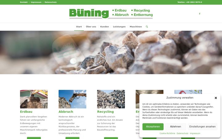 Ekrānuzņēmums no buening-erdbau.de