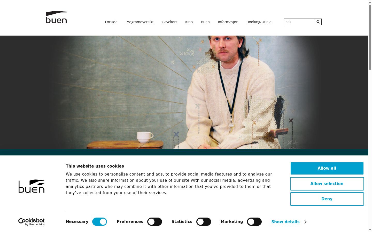 Screenshot del banner di consenso mostrato prima di qualsiasi interazione