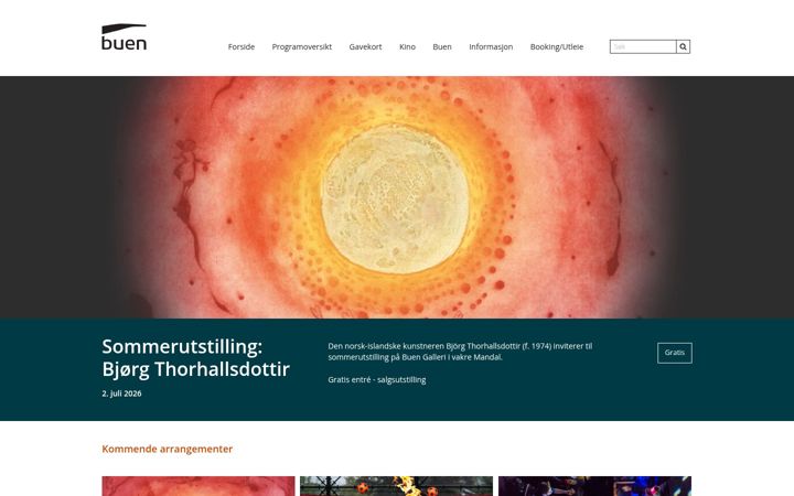 Screenshot of buenkulturhus.no