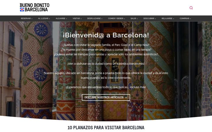 Screenshot of bueno-bonito-barcelona.com