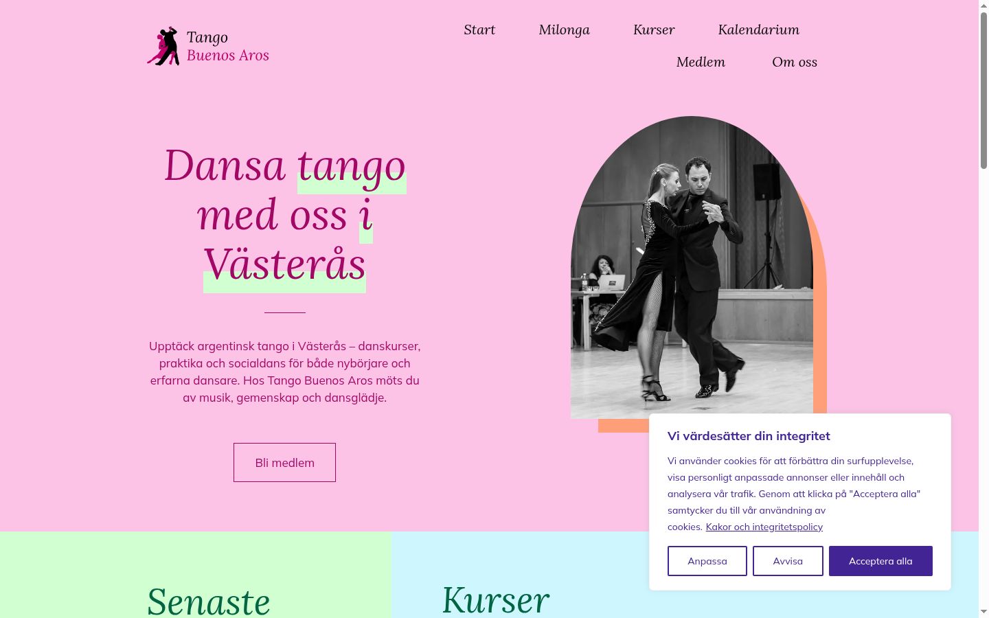 Screenshot van de toestemmingsbanner zoals getoond vóór enige interactie
