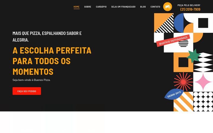 Screenshot of buenospizza.com.br