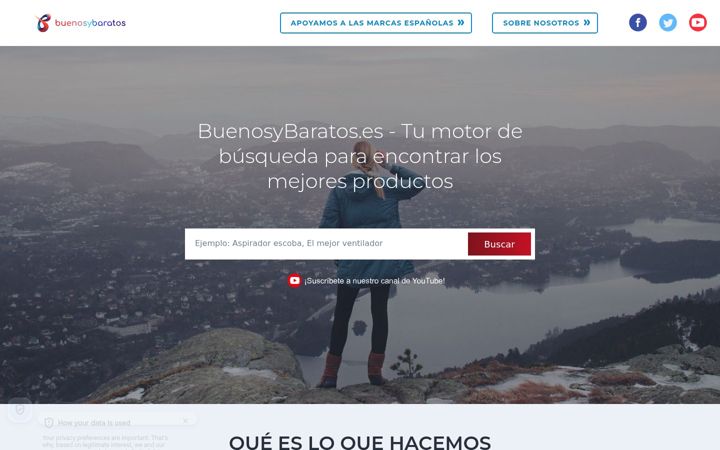 Skärmbild av buenosybaratos.es
