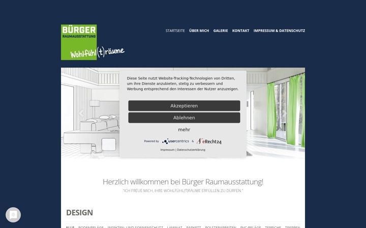 Screenshot of buerger-raumausstattung.de