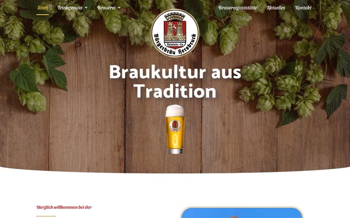 Screenshot of buergerbraeu-hersbruck.de