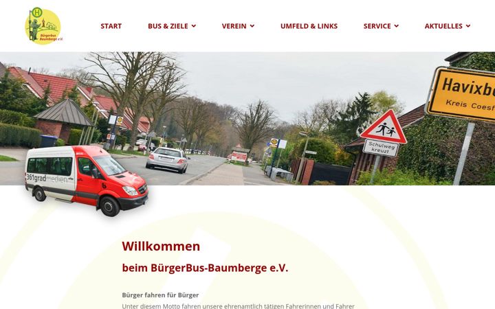 Screenshot of buergerbus-baumberge.de
