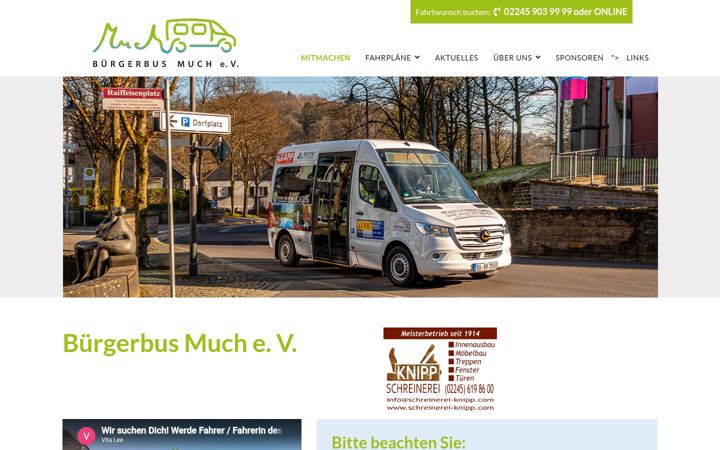 Ekrānuzņēmums no buergerbus-much.de