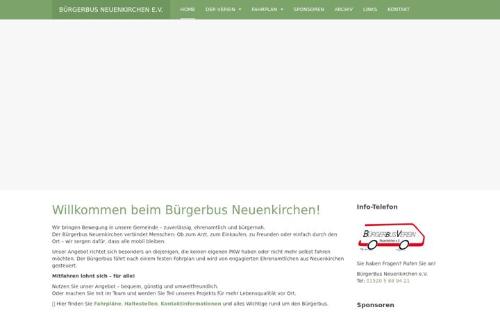 Ekrānuzņēmums no buergerbus-neuenkirchen-hk.de