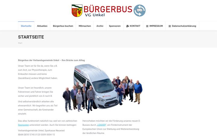 Screenshot of buergerbus-vgunkel.de