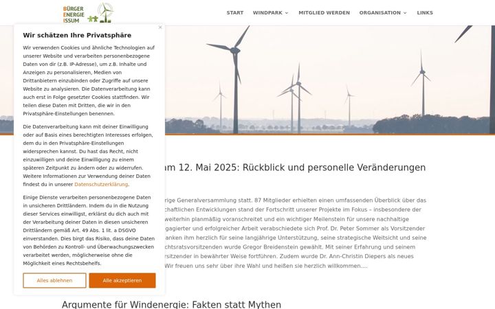 Képernyőkép: buergerenergie-issum.de