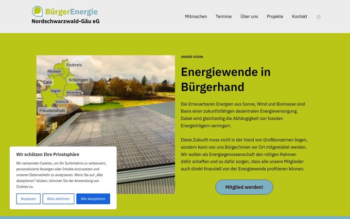 Képernyőkép: buergerenergie-nsg.de