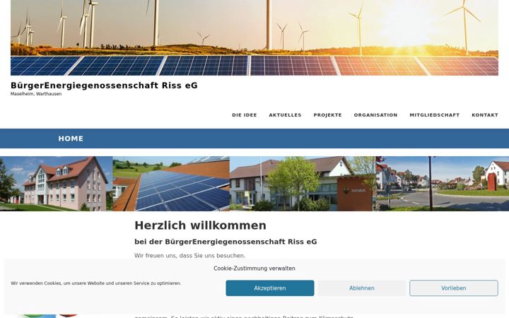 Zrzut ekranu buergerenergie-riss.de