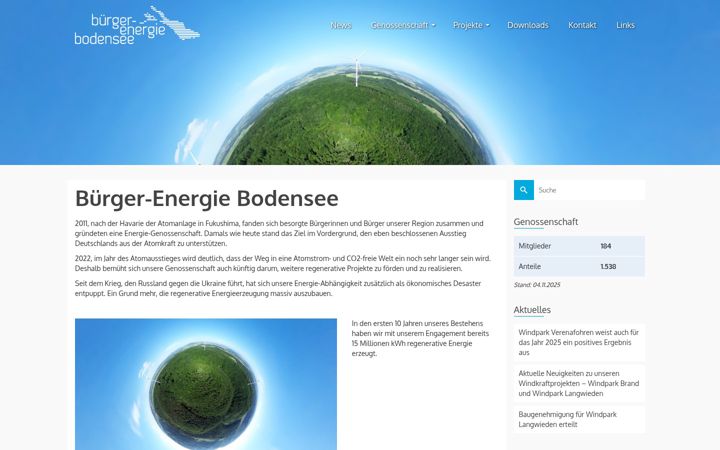 Screenshot of buergerenergiebodensee.de