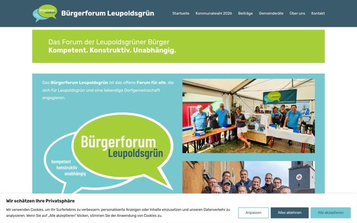 Screenshot of buergerforum-leupoldsgruen.de