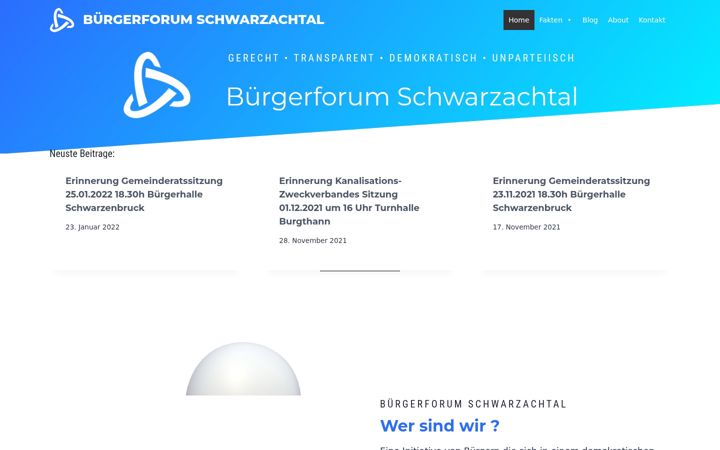 Screenshot of buergerforum-schwarzachtal.de
