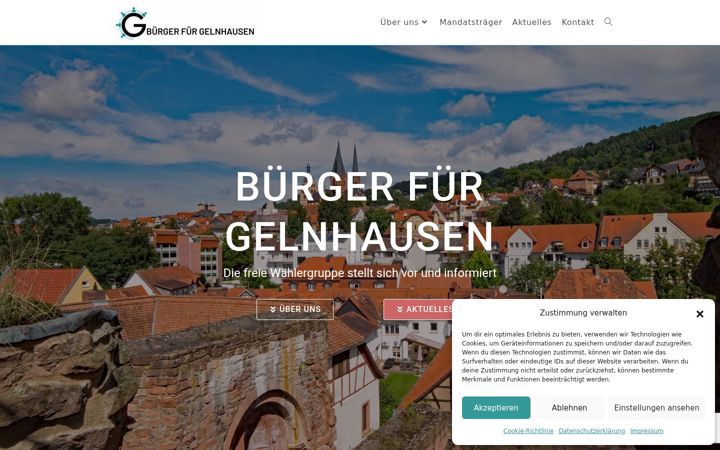 Screenshot of buergerfuergelnhausen.de