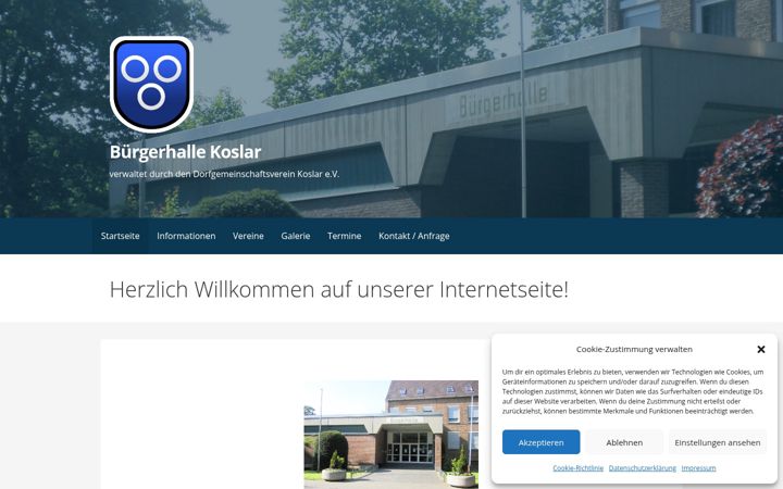 Zrzut ekranu buergerhalle-koslar.de
