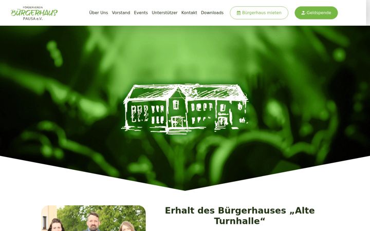 Screenshot of buergerhaus-pausa.de