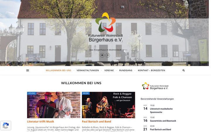 Screenshot of buergerhaus-wolmirstedt.de