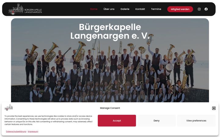 Zrzut ekranu buergerkapelle-langenargen.de