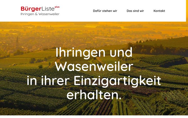 Screenshot of buergerlisteplus.de