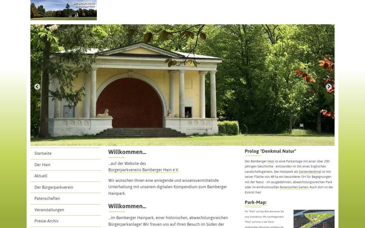 Screenshot of buergerparkverein.de