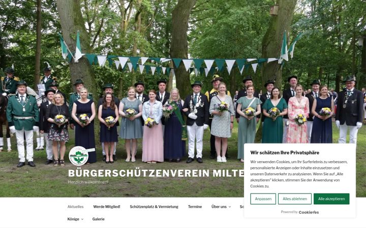 Skärmbild av buergerschuetzen-milte.de