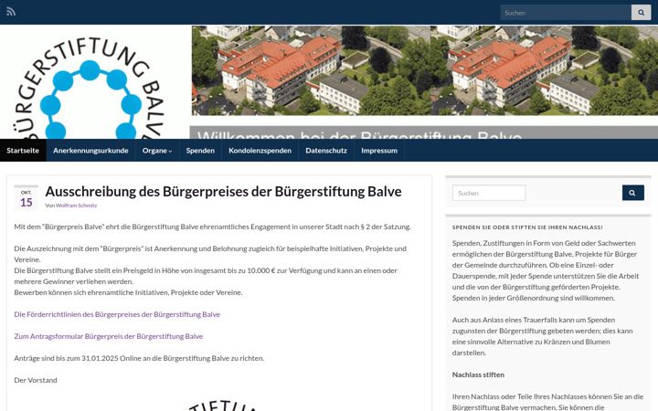 Screenshot of buergerstiftung-balve.de