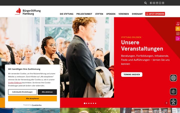 Zrzut ekranu buergerstiftung-hamburg.de