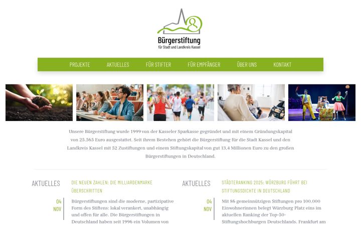 Screenshot of buergerstiftung-kassel.de