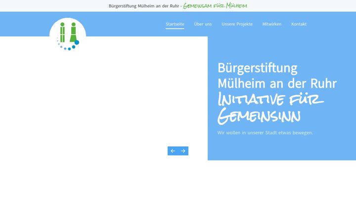 Screenshot of buergerstiftung-muelheim.de