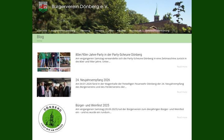 Zrzut ekranu buergerverein-doenberg.de