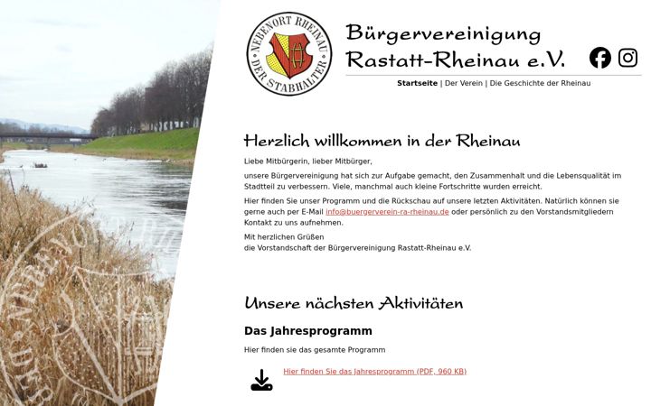 Zrzut ekranu buergerverein-ra-rheinau.de