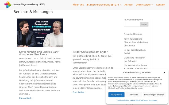 Kuvakaappaus sivustosta buergerversicherung-jetzt.org