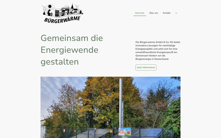 Screenshot of buergerwaerme.com