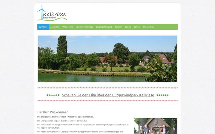 Screenshot of buergerwindpark-kalkriese.de