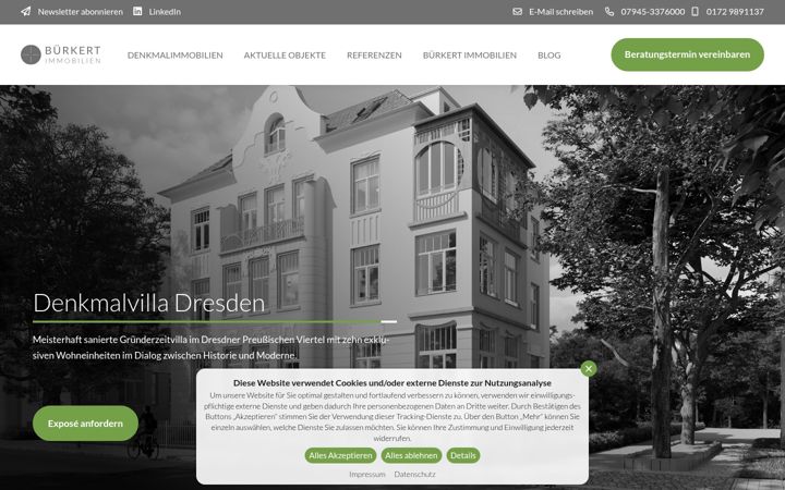Screenshot of buerkert-immobilien.de