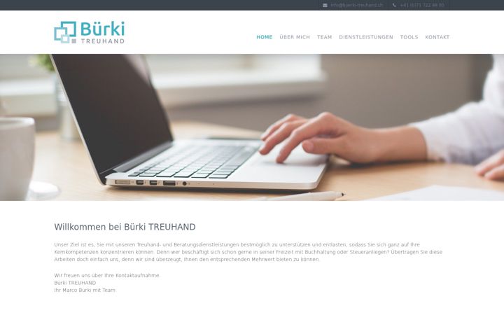 Screenshot of buerki-treuhand.ch