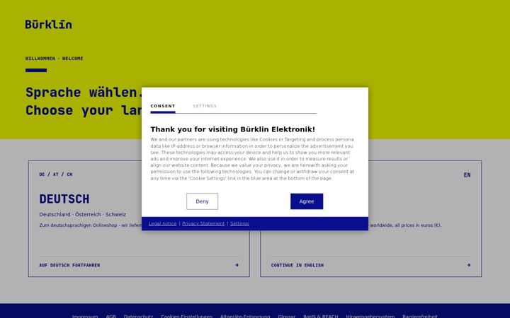 Screenshot of buerklin.com