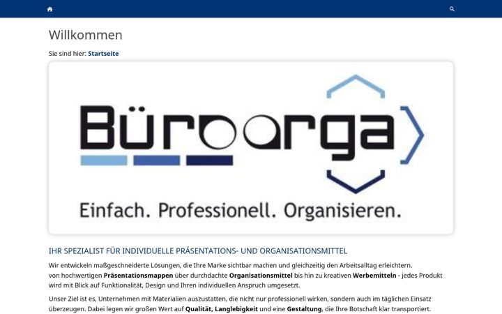 Screenshot of buero-orga.de