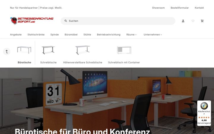 Zrzut ekranu buero-tisch.de