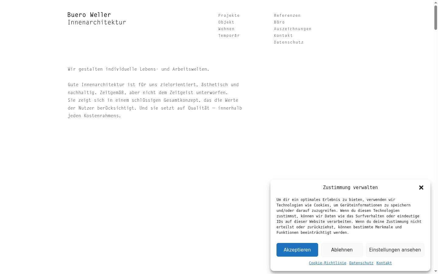 Screenshot van de toestemmingsbanner zoals getoond vóór enige interactie
