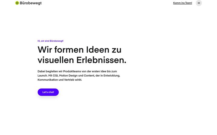Screenshot of buerobewegt.com