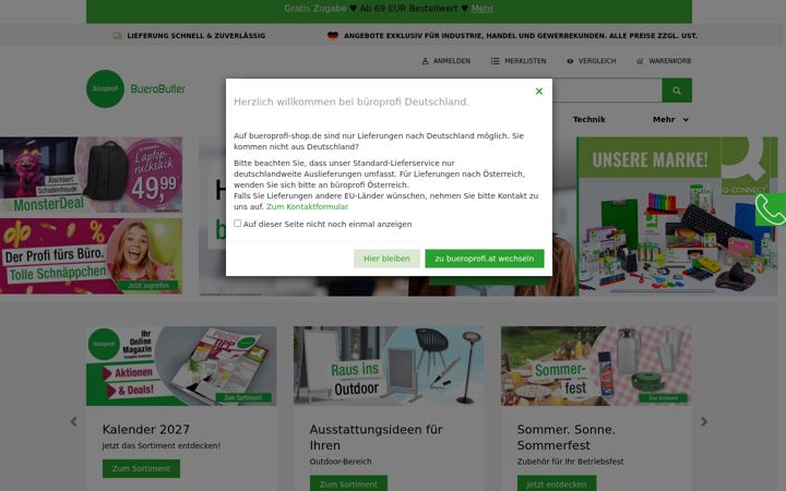 Zrzut ekranu buerobutler.de