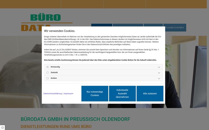 Screenshot of buerodata-gmbh.de